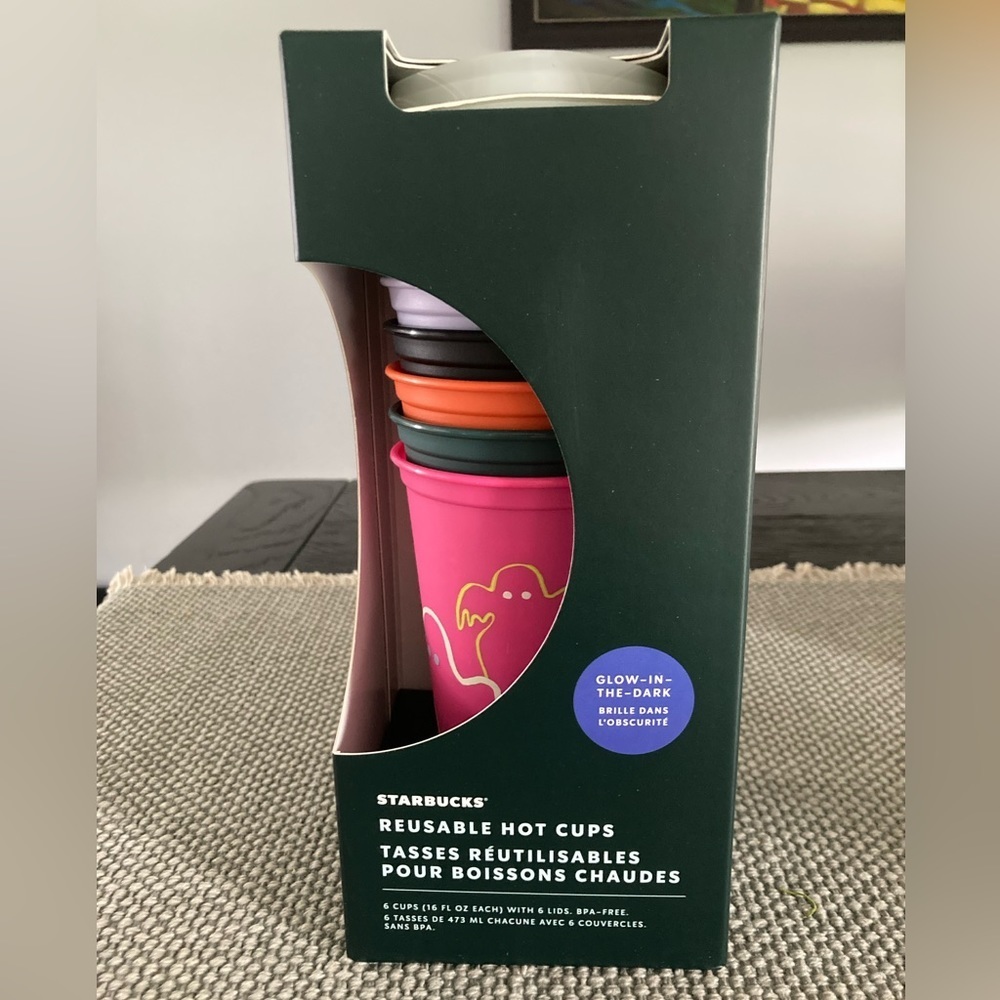 Starbucks Halloween Glow In The Dark reusable hot cups - Picture 4 of 5